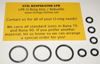 Evil Respirator LPR O-ring Kit - 2 Rebuilds