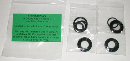 Tippmann X7 / X-7 O-ring Kit - 4 Rebuilds