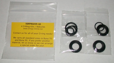Tippmann A5 / A-5 O-ring Kit - 4 Rebuilds