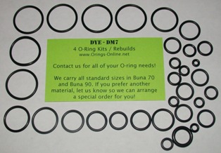DYE - DM7 O-ring kit - 2 Rebuilds