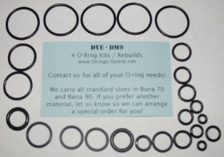 DYE - DM9 O-ring Kit - 2 Rebuilds