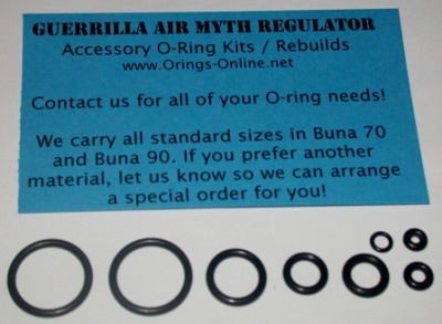 Guerrilla Air Myth Regulator O-ring Kit - 4 Rebuilds