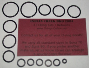 Indian Creek BKO 2004 O-ring Kit - 2 Rebuilds