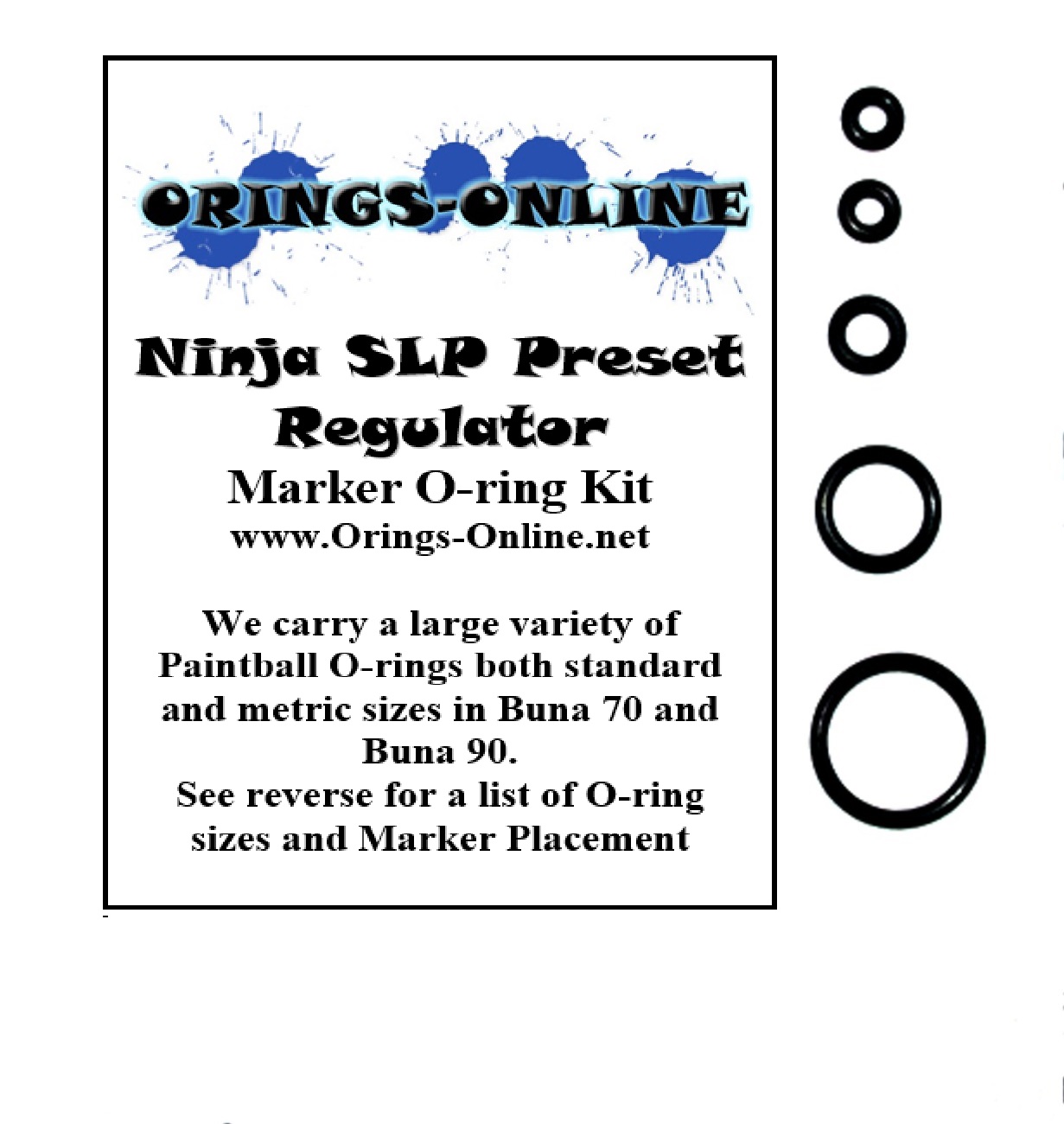 Ninja SLP Preset Regulator O-ring Kit