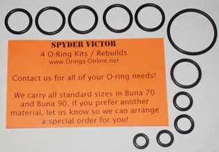 Spyder Victor O-ring Kit - 2 Rebuilds