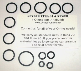 Spyder Xtra 2007 Marker O-ring kit 2 rebuilds
