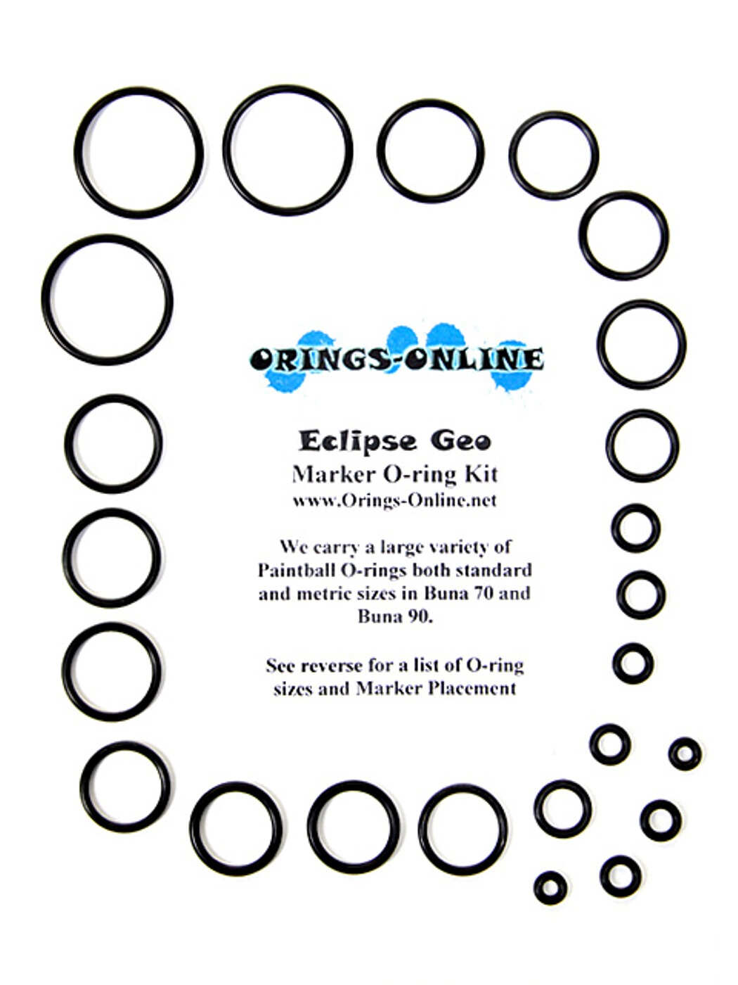 Kit O-Ring Azodin ATS Paintball – 2x Kit Di Ricambio Per Marker (O-ring Buna N)