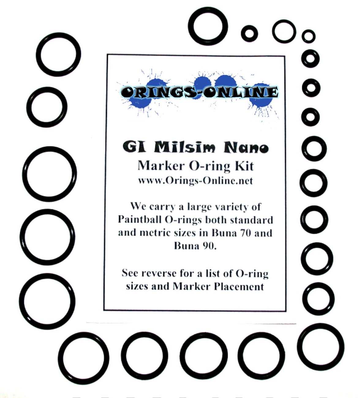 GI Milsim Nano Marker O-ring Kit