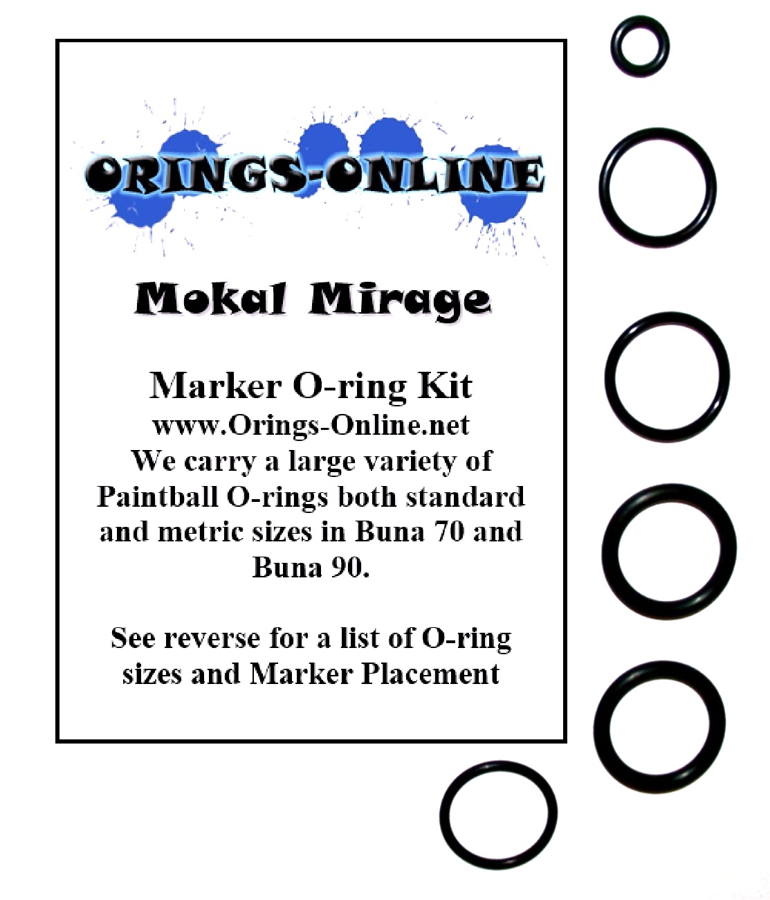 Mokal Mirage Marker O-ring Kit
