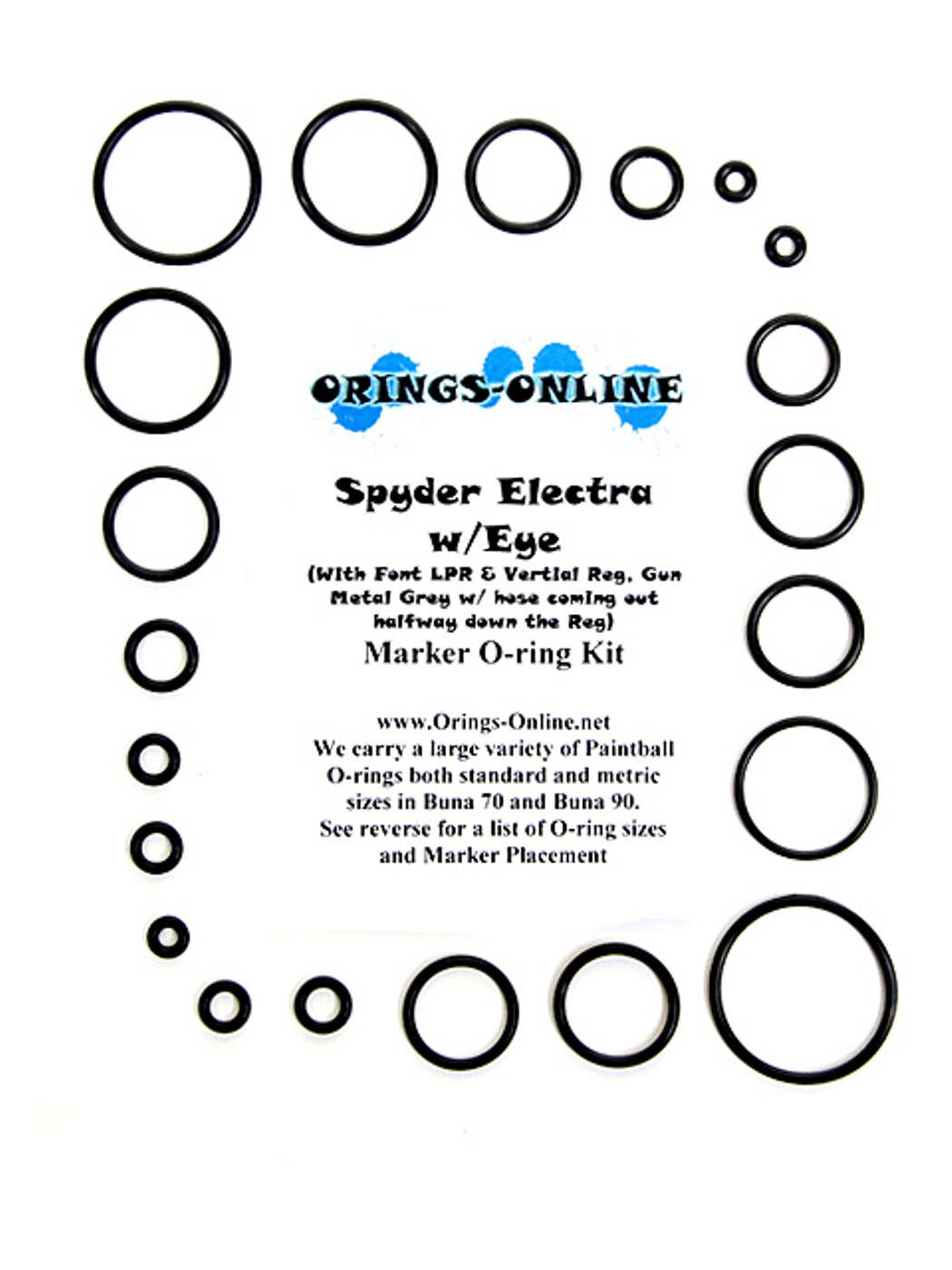 Aggressor Electra MR1 Pilot Sonix Victor Xtra Spyder 09 COLOR 5x BOX Oring Kit 