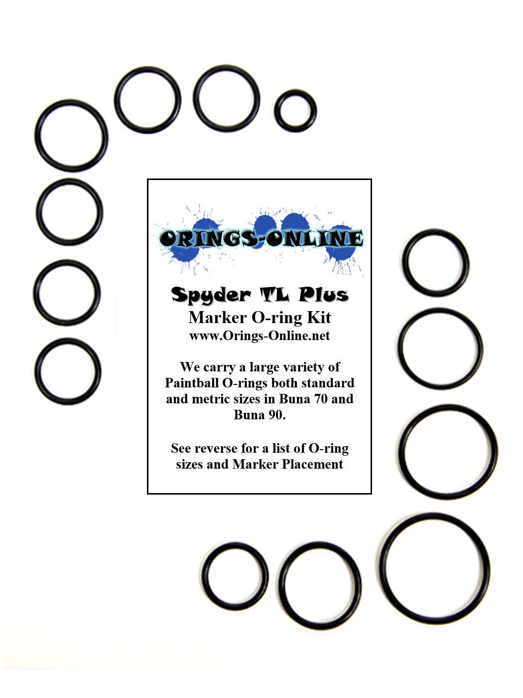 Kit O-ring Spyder Paintball Kit O-ring Per Spyder Special Edition Paintball Marker, 2 Kit Completi Per Riparazione, Marca Orings-Online O'ring Gomma