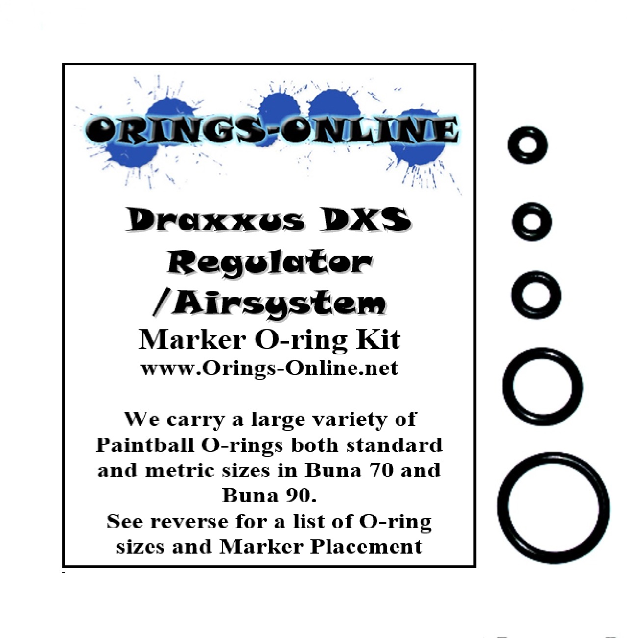 Draxxus DXS Regulator Airsystem O-ring Kit