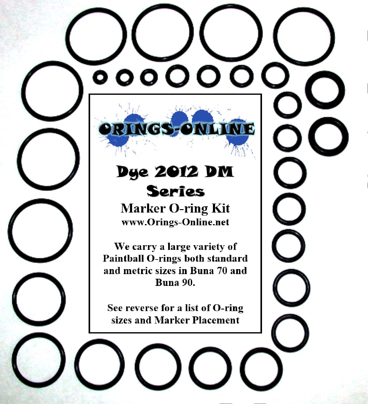 DYE 2012 DM Series Marker O-ring Kit