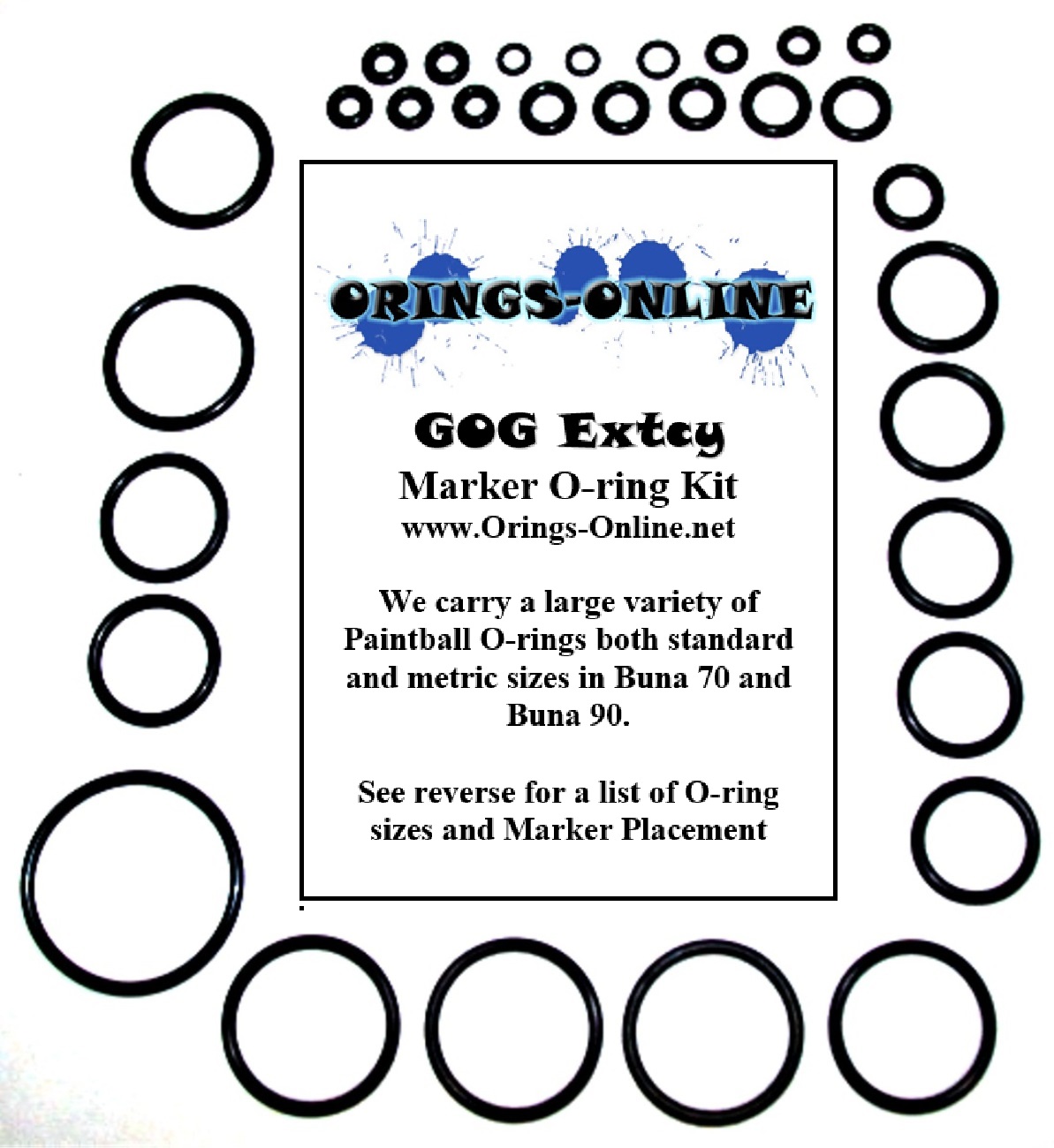 Orings-Online O-Ring Kit Compatible with Empire SYX Paintball Marker 2X or 4X Rebuilds 