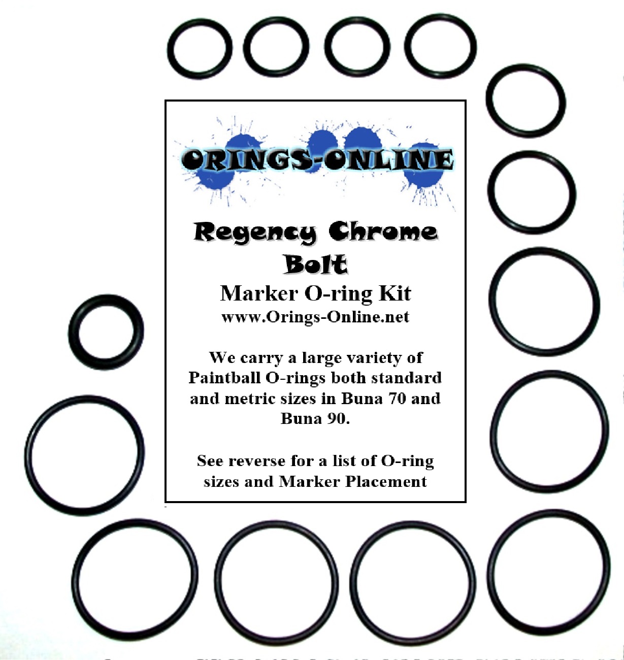 Regency Chrome Bolt Marker O-ring Kit