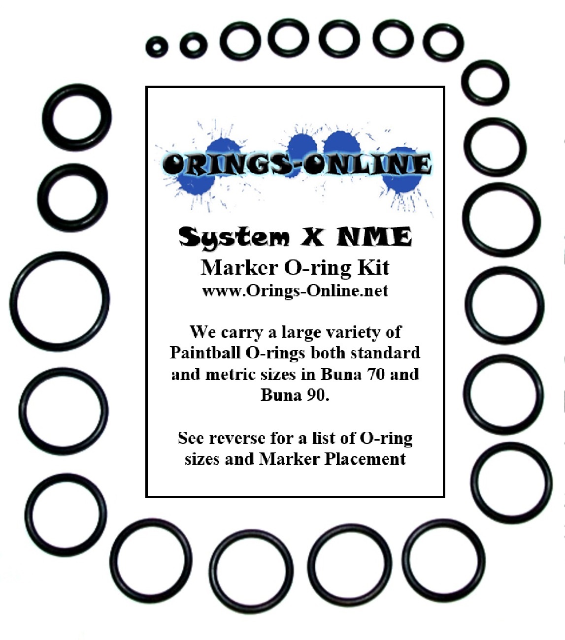 System X NME Marker O-ring Kit